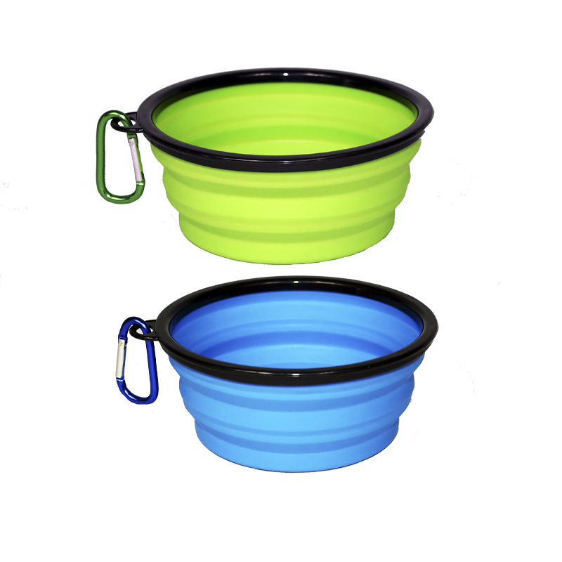 Collapsible Pet Travel Bowls with Carabineer