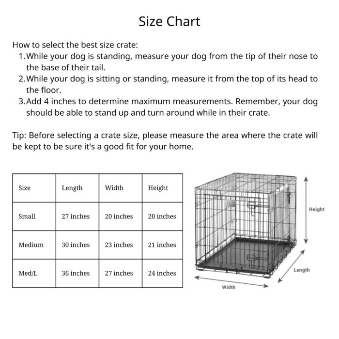 Crate size chart